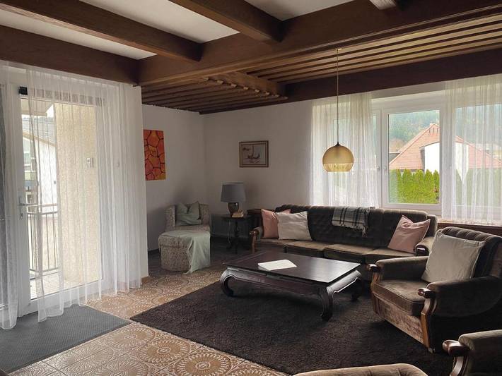 Ferienwohnung für 6 Personen, mit Balkon und Terrasse sowie Ausblick