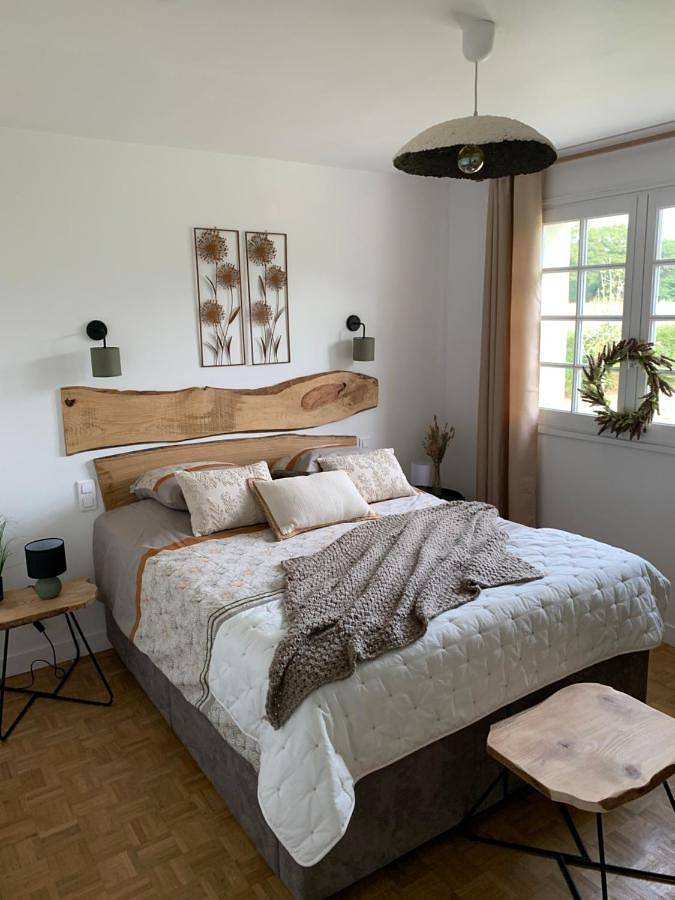 Chambre d’hôte pour 2 personnes, avec vue et jardin à Cléguer