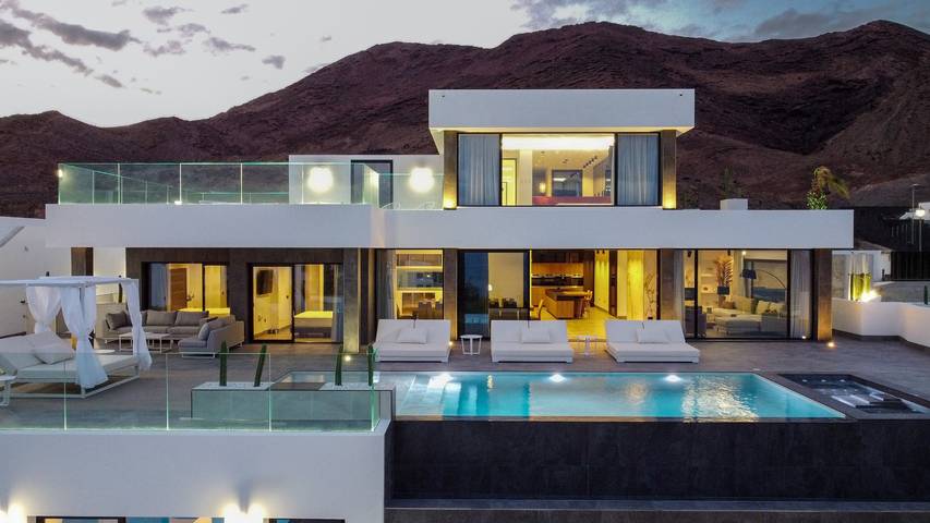 Villa pour 14 personnes, avec jacuzzi et jardin ainsi que sauna et bassin pour enfant à Playa Blanca - 3