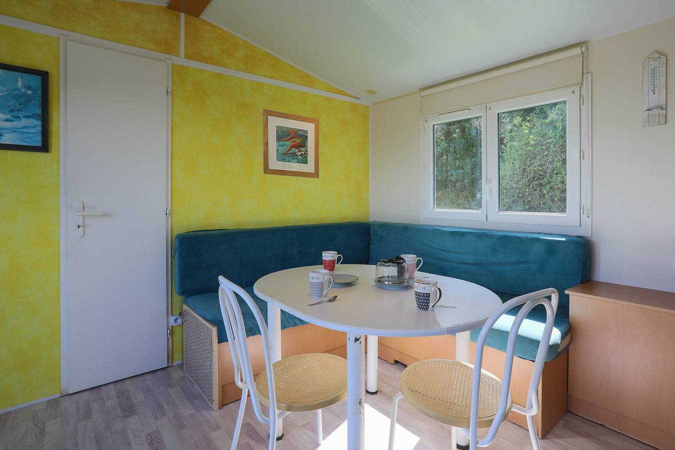 Mobil Home 'Entre Terre Et Mer' con terraza privada y jardín privado in Coatascorn, Región de Lannion