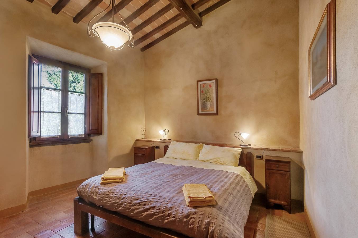 Zimmer Camera Gialla 'Borghetto San Filippo' mit Gemeinschaftspool, Wlan und Klimaanlage in San Filippo A Ponzano, Barberino Tavarnelle