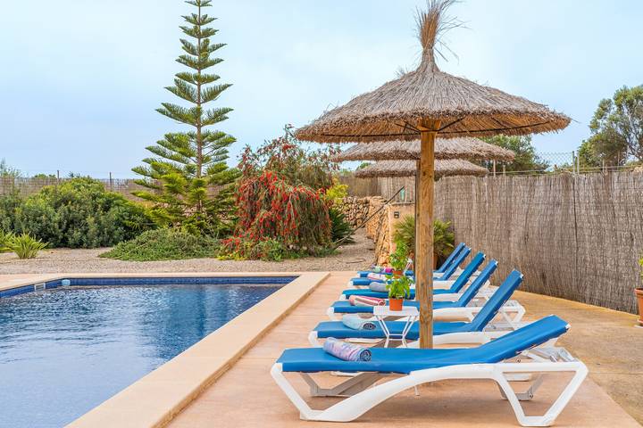 Maison de vacances pour 6 personnes, avec jardin à Ses Salines