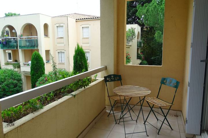 Gîte pour 6 personnes, avec Balcon ainsi que Terrasse et Piscine à Montpellier - 2