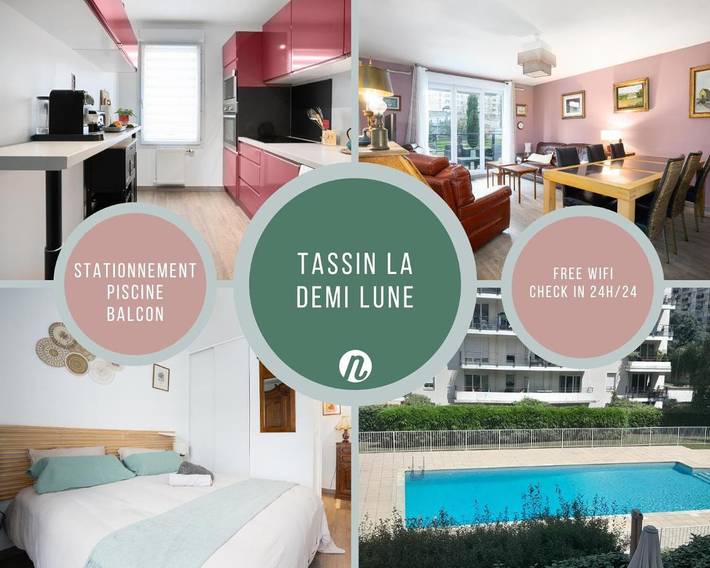 Appartement de vacances pour 4 personnes, avec Balcon et Piscine à Tassin-la-Demi-Lune