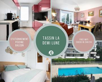 Gîte pour 4 personnes, avec balcon et piscine à Tassin-la-Demi-Lune