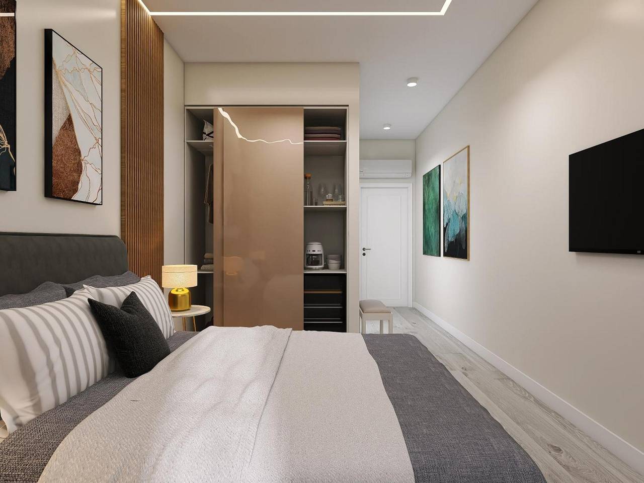 Ganze Wohnung, Apartment „Camera Matrimoniale Deluxe“ mit Meerblick, Wlan und Klimaanlage in Rom, Rom Provinz