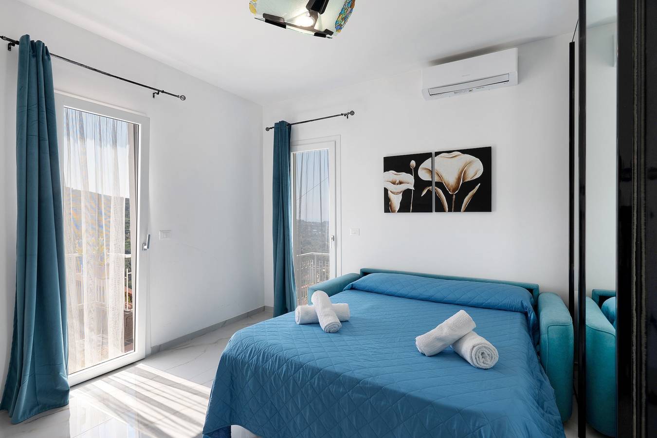 Appartement entier, Appartement 'Rosetta' avec vue mer, Wi-Fi et climatisation in Vallebona, Riviera di Ponente