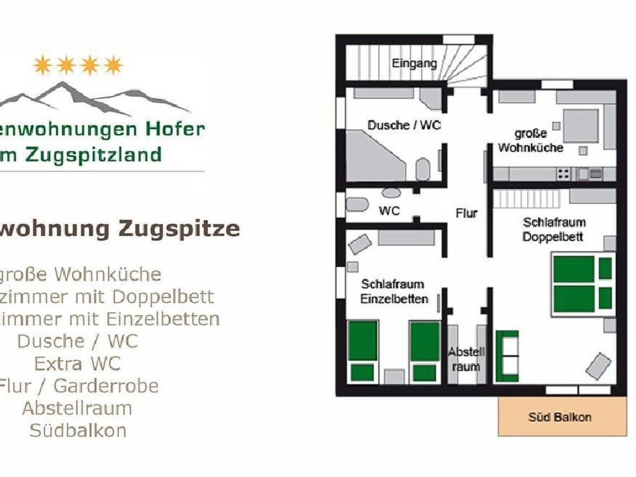 Ganze Wohnung, Fewo Zugspitze in Oberau, Bayerische Alpen