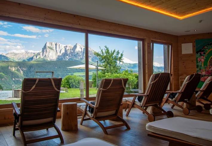 Ferienwohnung für 2 Personen, mit Garten und Sauna in den Dolomiten