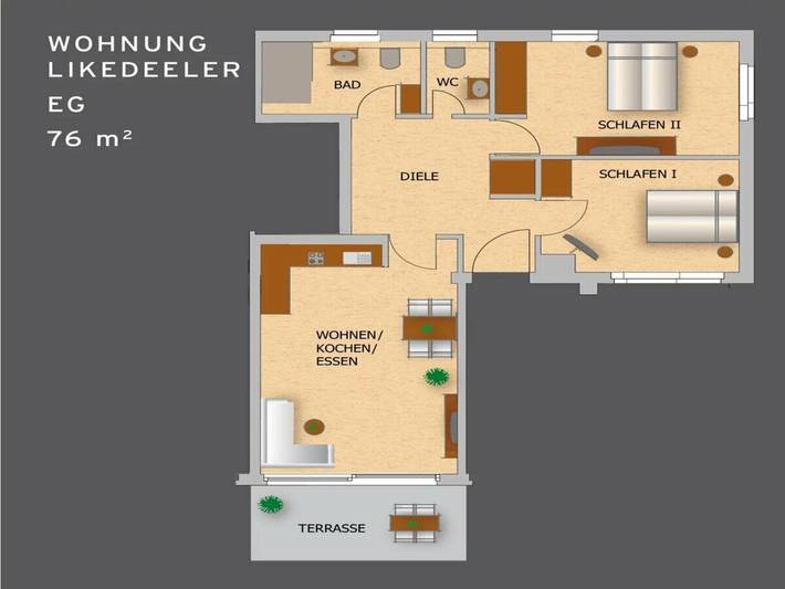 Ferienhaus für 6 Personen, mit Garten und Terrasse sowie Sauna, mit Haustier auf Juist - 4