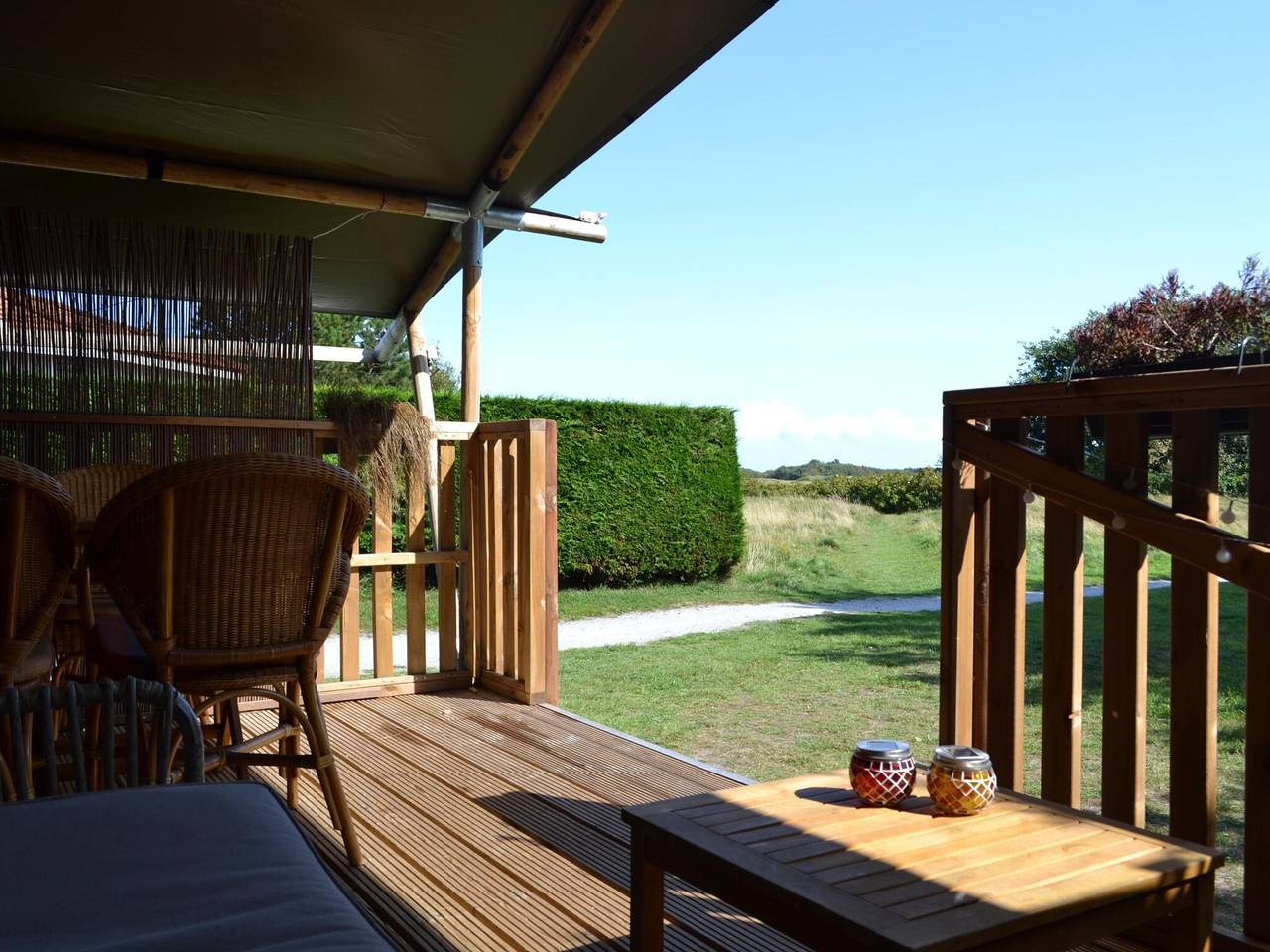 Safari-Zelt in den Niederlanden nahe Dünen & Meer in Hollum, Westfriesische Inseln