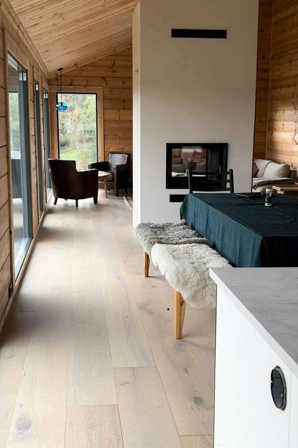 Architektentwurf einer Blockhütte am Myllavannet in Lunner