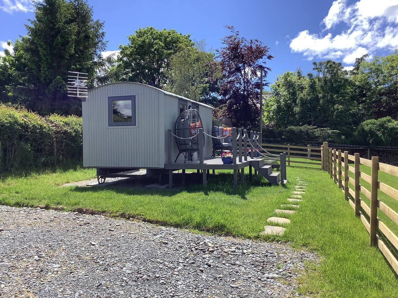 The Shepherds Hut at Hafoty Boeth in Denbighshire