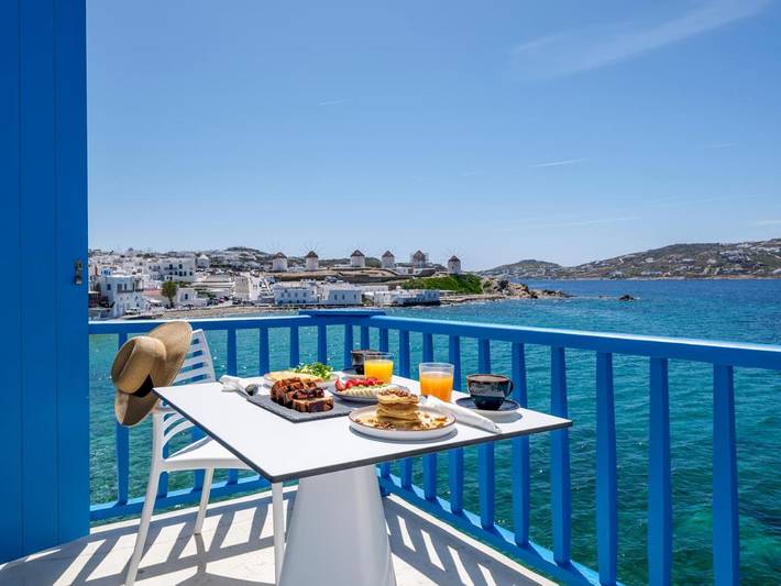 B&B für 3 Personen, mit Balkon und Ausblick auf Mykonos
