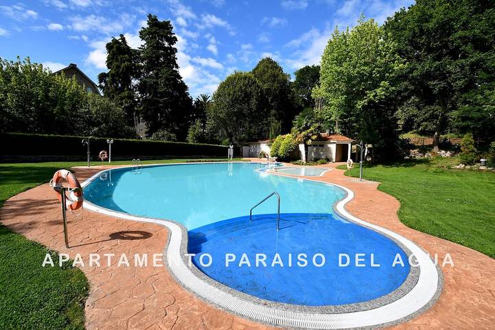 Apartamento para 5 personas, con piscina además de jacuzzi y jardín en Mondariz-Balneario