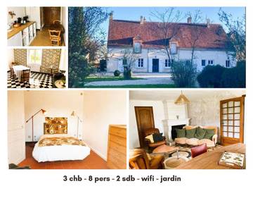 Location de vacances pour 8 personnes, avec terrasse et jardin à Poulaines