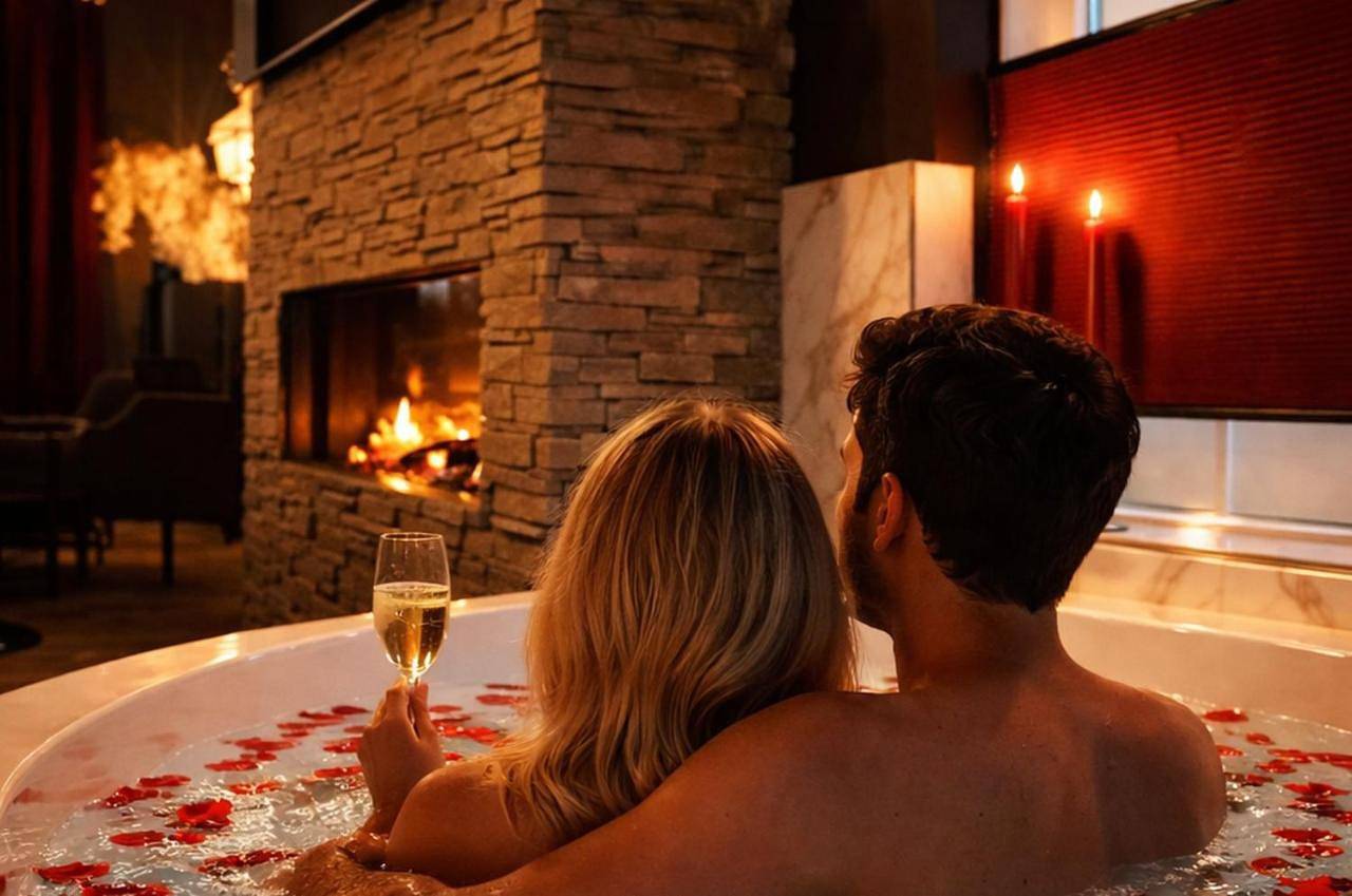 Wellness Tuin Horst Noord Limburg - Suite met Indoor Jacuzzi en Openhaard en privé Sauna - in Romantische stijl - Ultieme Partner Beleving in Horst, Limburg