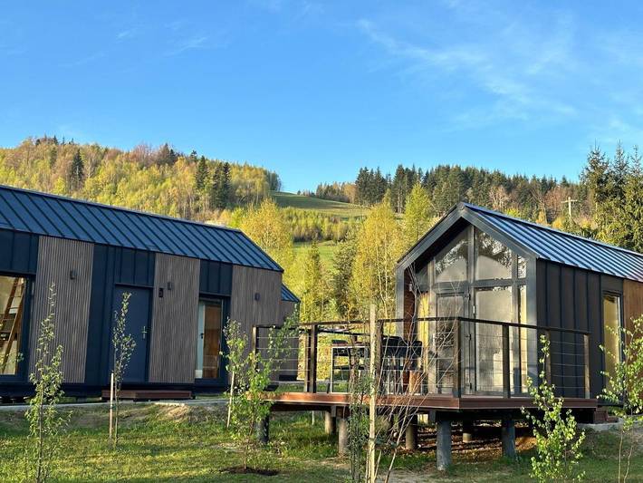 Domek letniskowy dla 4 osób, z Taras i Jacuzzi oraz Ogród i Sauna w Tylicz