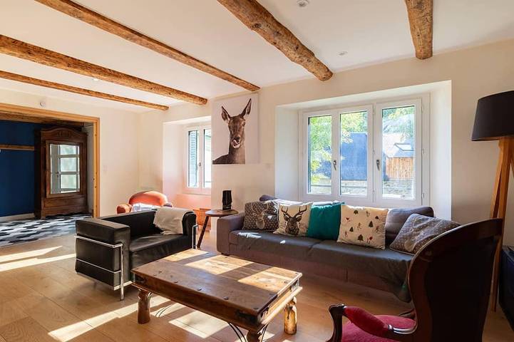 Maison de vacances pour 12 personnes, avec jacuzzi et jardin, animaux acceptés