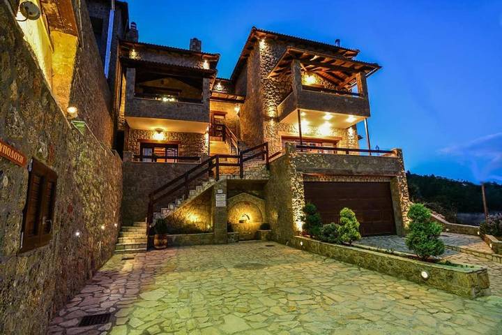 Dom gościnny dla 4 osób, z Balkon i Jacuzzi oraz Widok w Grecja