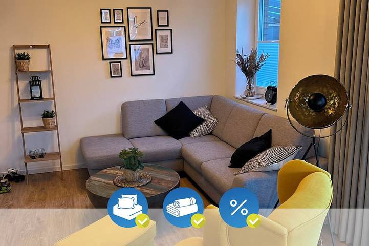 Luxus-Ferienhaus für 8 Personen, mit Sauna und Garten, mit Haustier