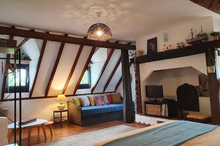 Maison de vacances pour 4 personnes, avec terrasse ainsi que jardin et piscine, animaux acceptés - 1