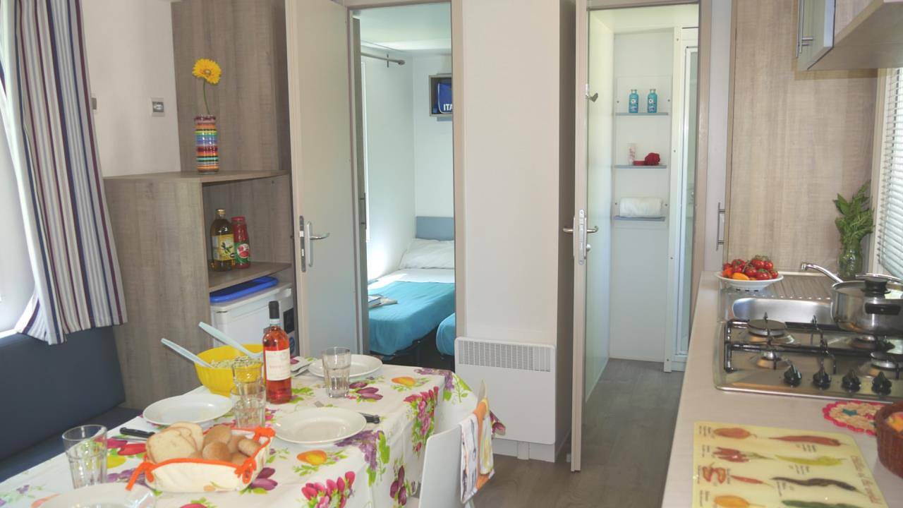 Camping La Vecchia Torre Mobilehome Happy Comfort für 5 Personen in Rivabella di Gallipoli, Rivabella