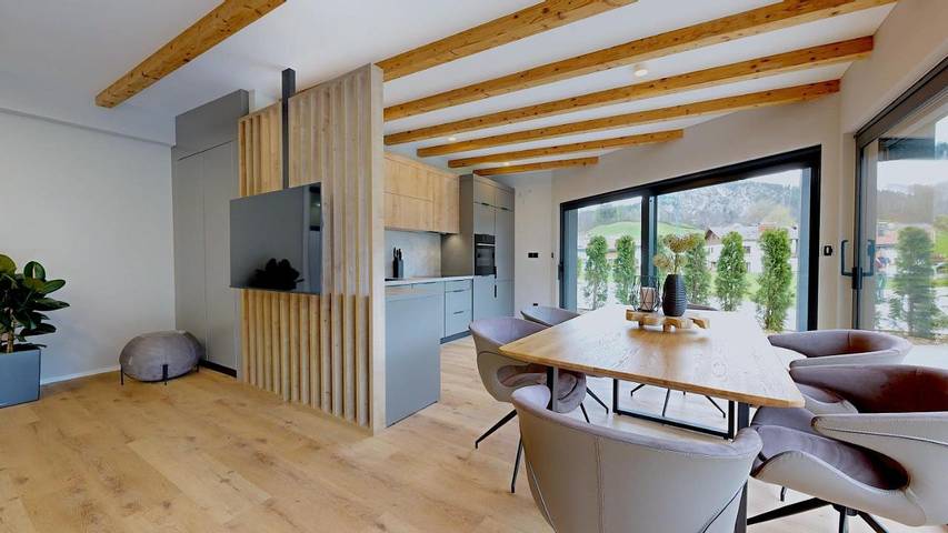 Ferienwohnung für 4 Personen, mit Balkon und Terrasse sowie Ausblick