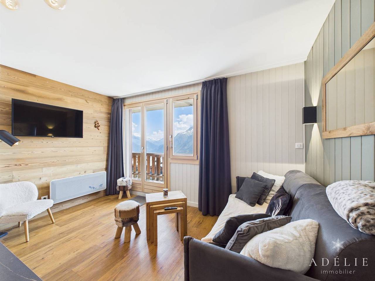 Appartement entier, Appartement 2 Pièces Cabine pour 6 Personnes - Skis aux Pieds, Balcons, Parking, Wifi ! in La Rosière, Montvalezan