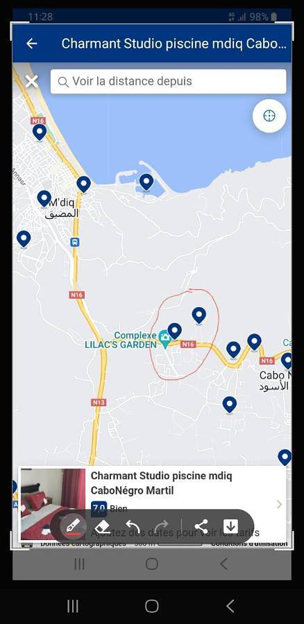 Location de vacances pour 3 personnes, avec vue ainsi que piscine et jardin, adapté aux familles à M'diq - 2