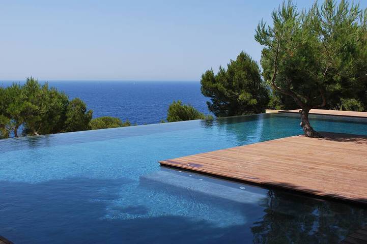 Maison de vacances pour 10 personnes, avec balcon ainsi que piscine et jardin