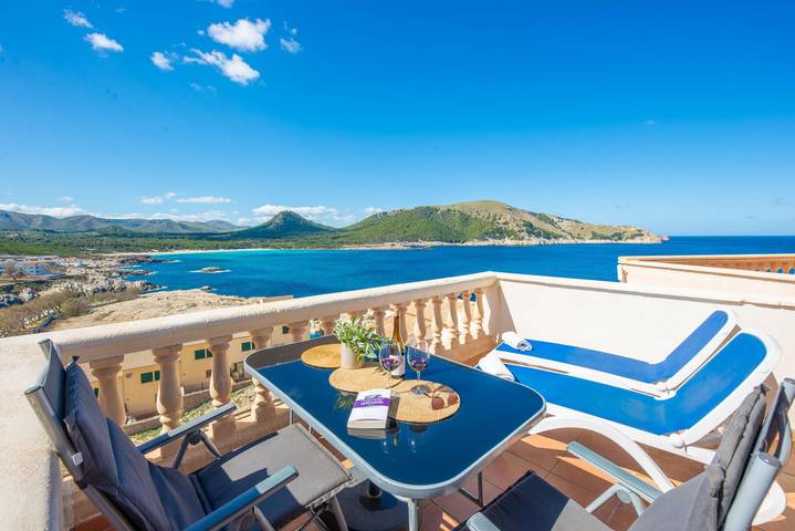 Ganze Ferienwohnung, Perleta - Fantastisches Penthouse mit Meerblick, Pool und kostenloses Wlan in Cala Ratjada, Capdepera