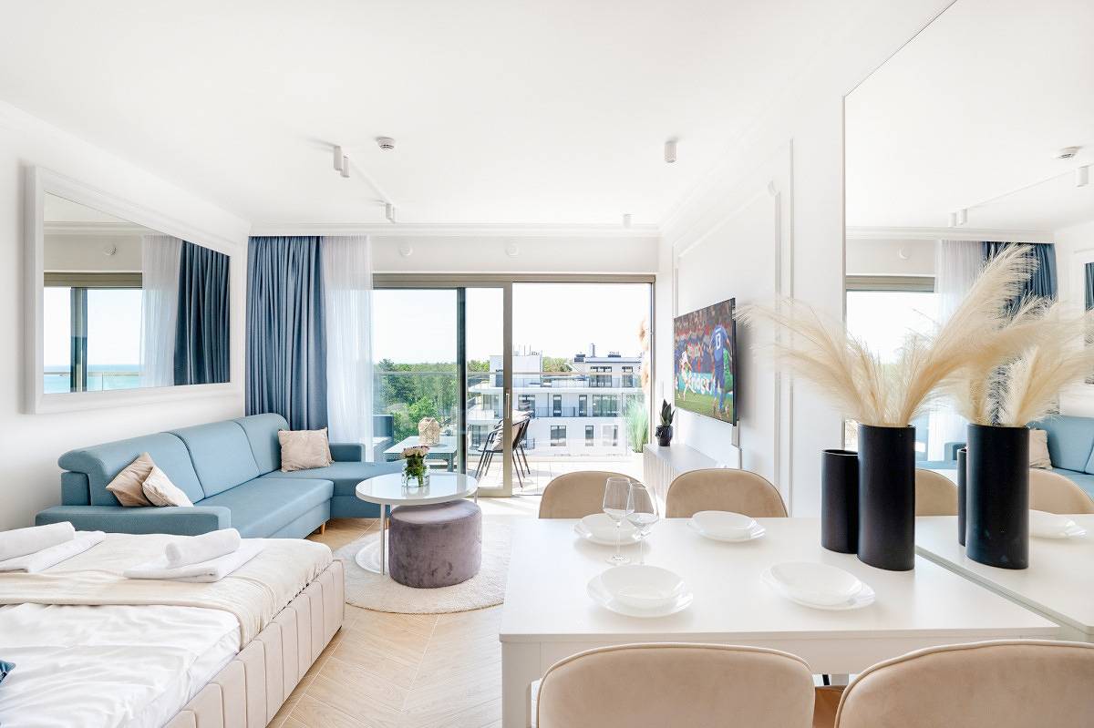 Appartement de vacances entier, Appartement de vacances pour 4 personnes avec balcon in Darłówko, Darłowo