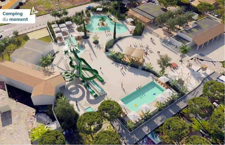 Camping pour 6 personnes, avec Terrasse ainsi que Jardin et Piscine dans Plage de l'Espiguette