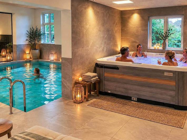 Ferienhaus für 38 Personen, mit Whirlpool und Terrasse sowie Garten und Pool in Apenrade - 4