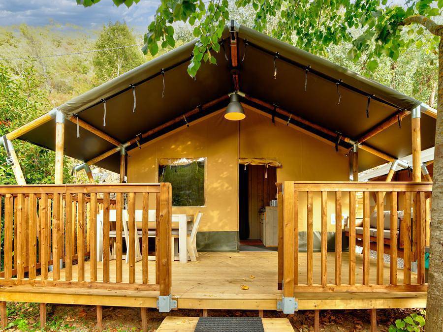 Camping Delle Rose - Canvas and wooden tent 5 persons - Safari Tent Serengeti in Isolabona, Ligurian Alps