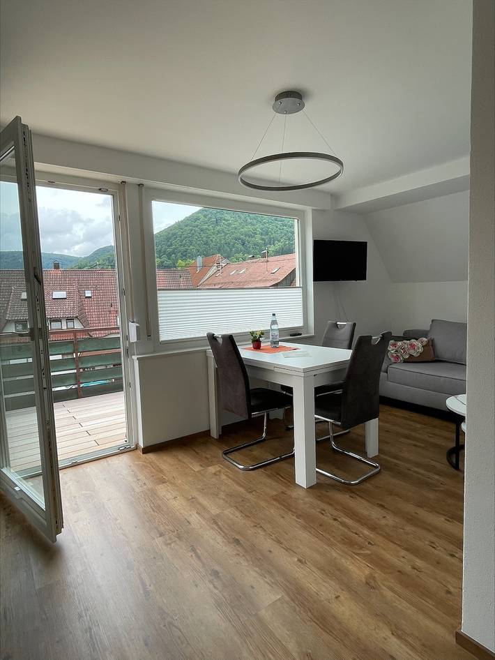 Ganze Ferienwohnung, Ferienwohnung Haus Michelskäppele - Ferienwohnung 50qm, 1 Schlafzimmer, max. 4 Personen in Bad Urach, Albsteig Etappe 9