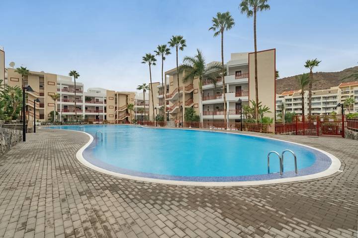 Vakantiewoning voor 3 personen, met kinderzwembad en balkon in Palm-Mar