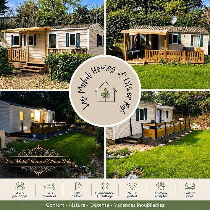 Camping pour 6 personnes, avec Balcon et Terrasse ainsi que Jardin et Piscine