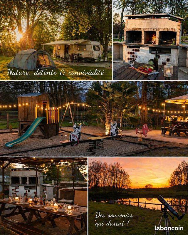 Camping pour 10 personnes, avec Terrasse et Jardin