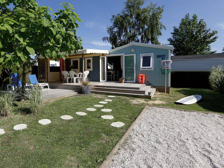 Flower Camping La Guichardière - Mobilheim 8 personen - Cabane du Pêcheur Grand Confort 3 Zimmer in La Plaine-sur-Mer, Côte de Jade