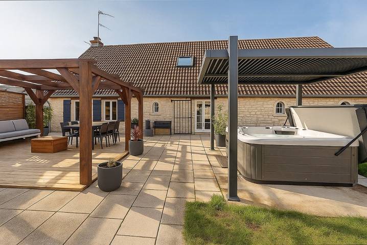 Location de vacances pour 12 personnes, avec jardin, animaux acceptés à Corgengoux