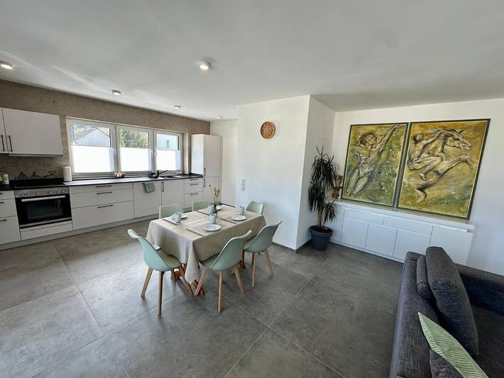 Ferienwohnung für 6 Personen, mit Garten und Ausblick