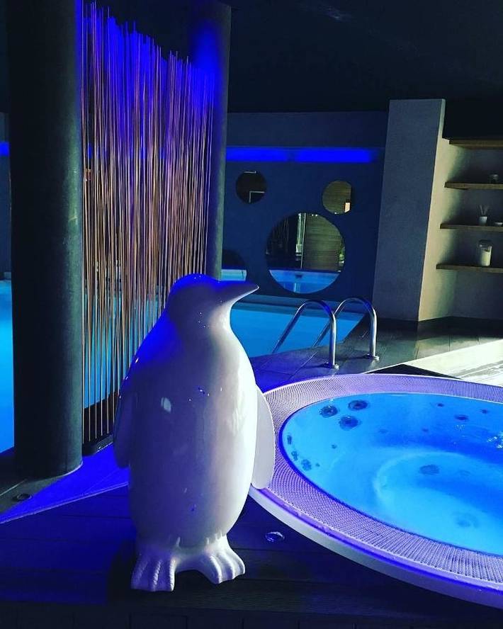 Hôtel pour 2 personnes, avec jacuzzi ainsi que terrasse et sauna