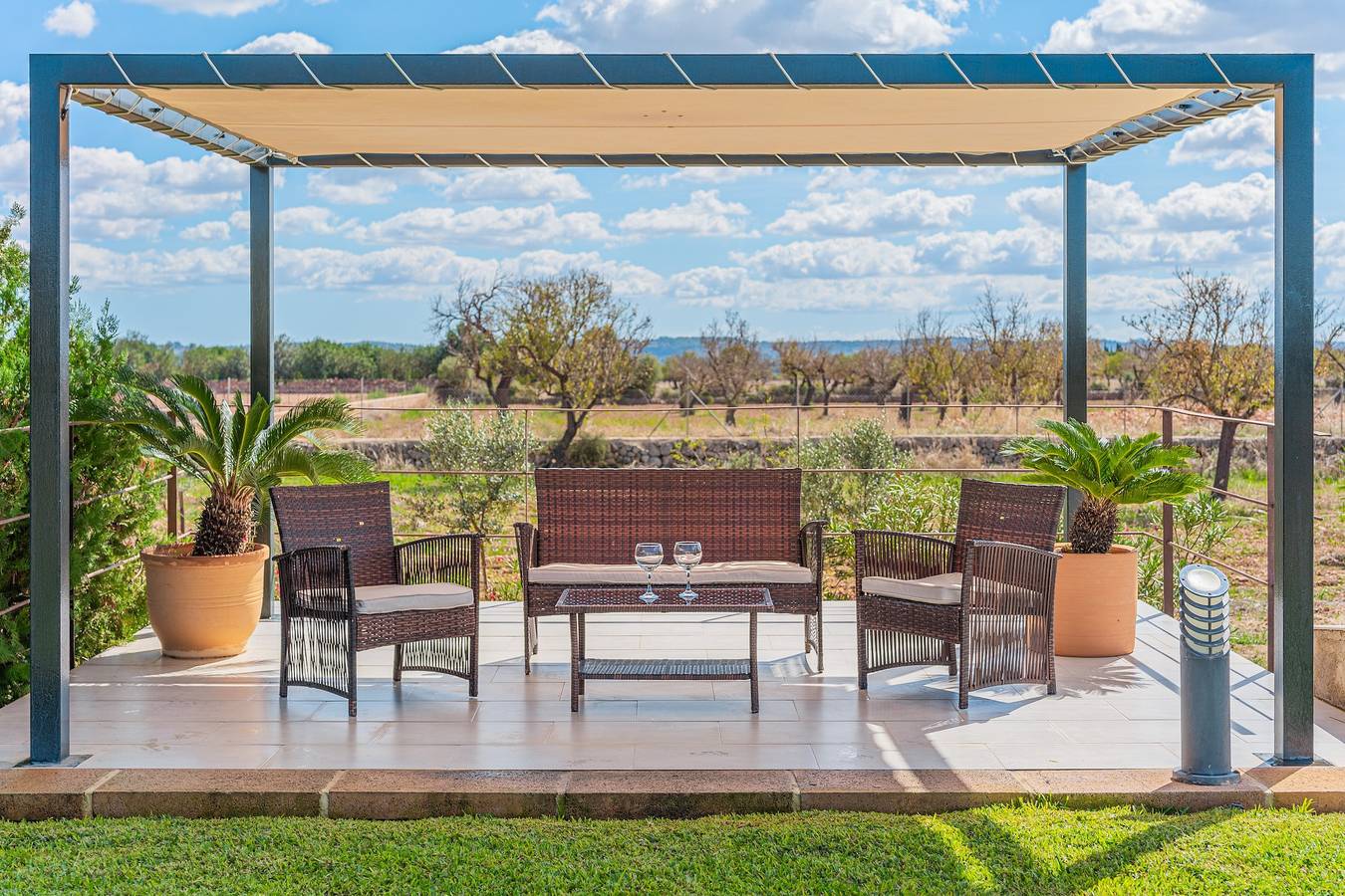 Ferienhaus "El Rafal de Son Alberti" mit Bergblick, Klimaanlage und Pool in Búger, Mallorca Inselmitte