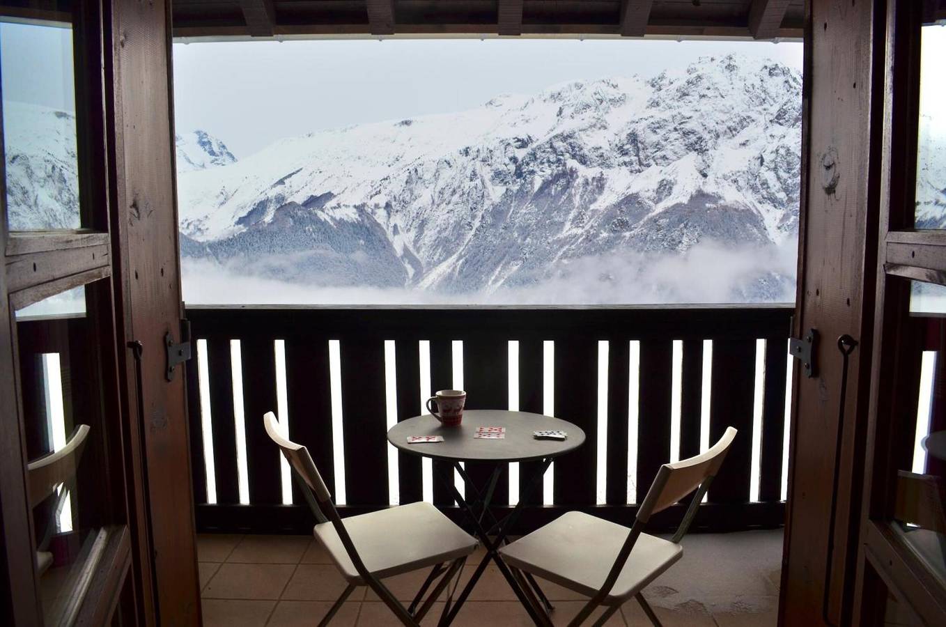 Ganze Wohnung, Ferienwohnung 'Granges 31 - Duplex 6pers' mit Bergblick und Balkon in Villard-Reculas, Nationalpark Écrins