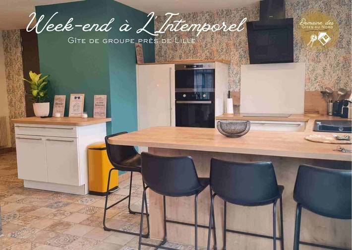 Gîte pour 12 personnes, avec terrasse et jardin à Chemy