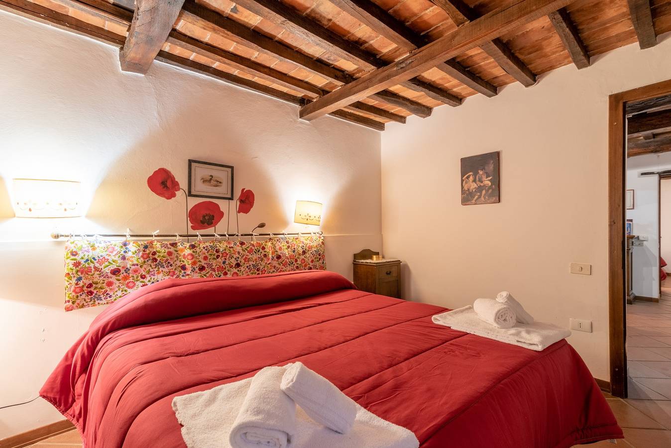Appartamento "La Vecchia Fornace Casa Rossa" con piscina condivisa e Wi-Fi in Appalto, Provincia di Arezzo