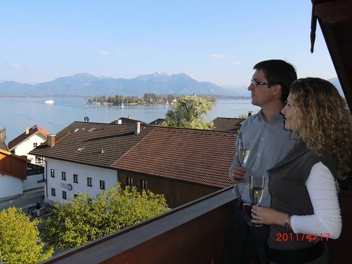 Gästehaus Seeblick - Doppelzimmer Standard mit Du/Wc/Tv in Gstadt am Chiemsee, Chiemsee