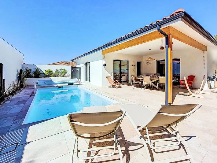Villa pour 10 personnes, avec Terrasse et Piscine à Mimizan